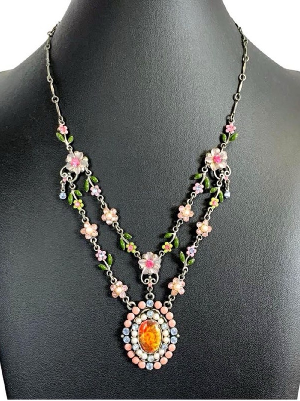Vintage Nina Ricci for Avon Floral Garden Statement Necklace